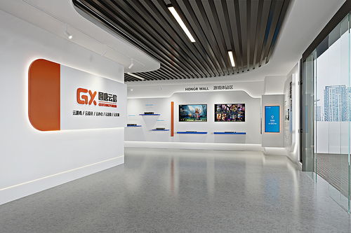 现代风格浅色科技产品展厅设计表现与广告文化设计投放策略